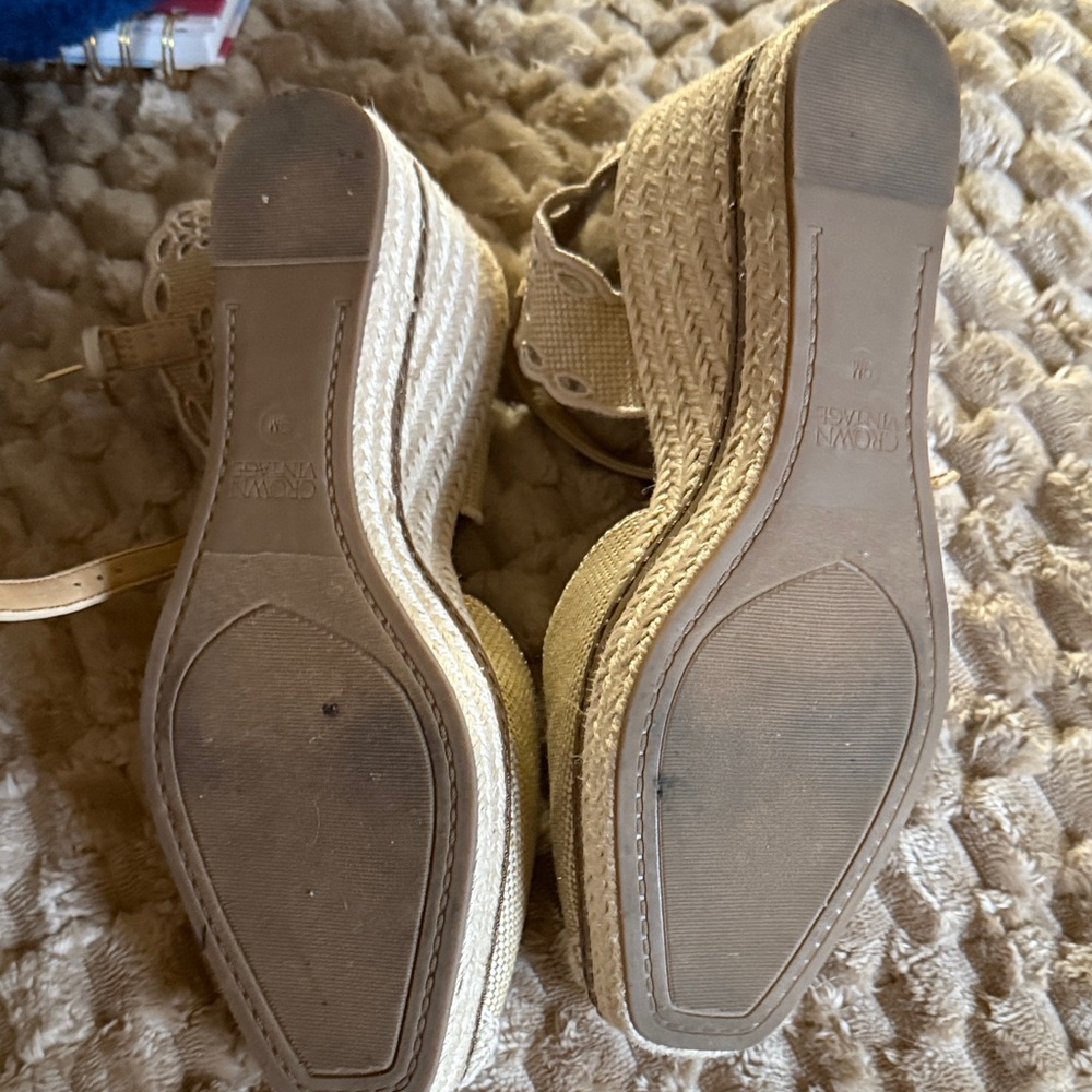 Crown Vintage Cream Espadrille Sandals - Picture 5 of 5